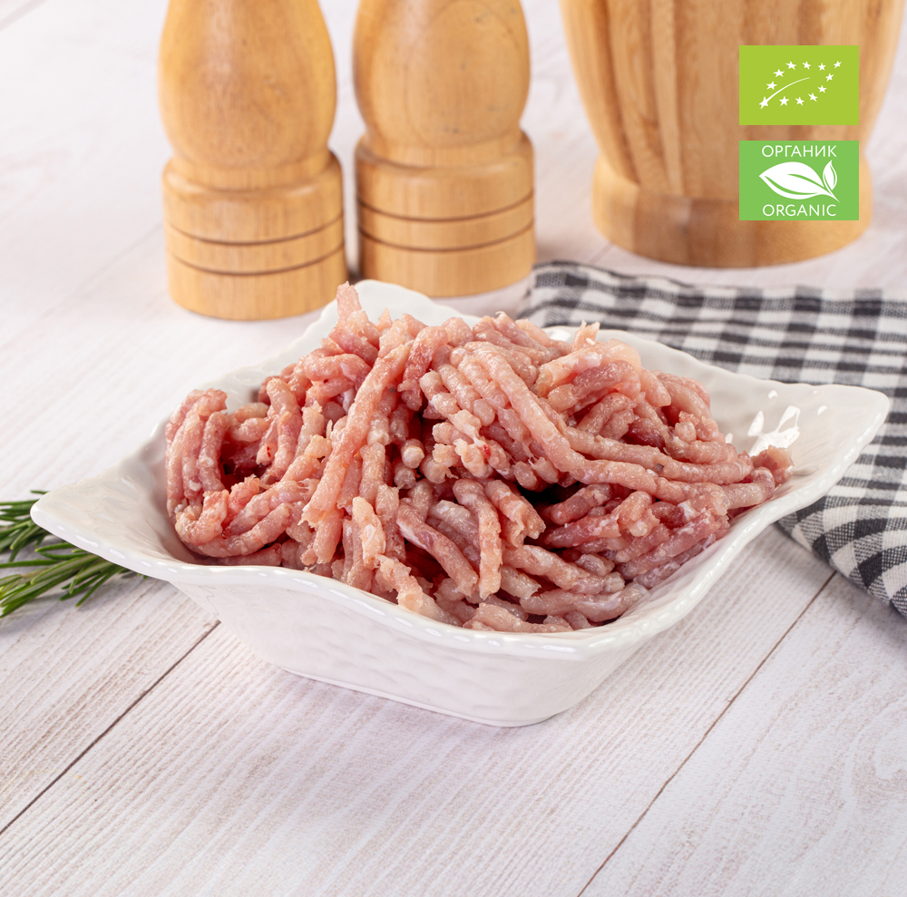 П/ф из мяса курицы охл.: Фарш. ОРГАНИК