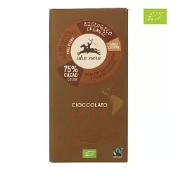 Шоколад Горький с дроблеными зернами какао плиточный Alce Nero